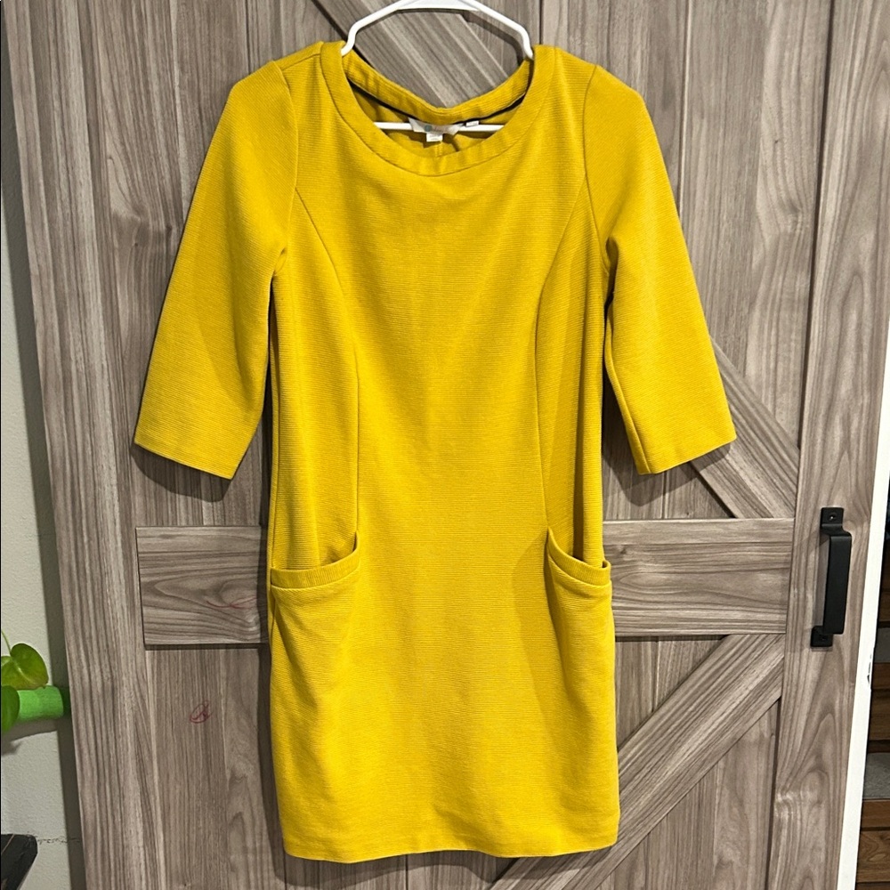 Boden Vibrant Yellow Long Sleeve Dress
